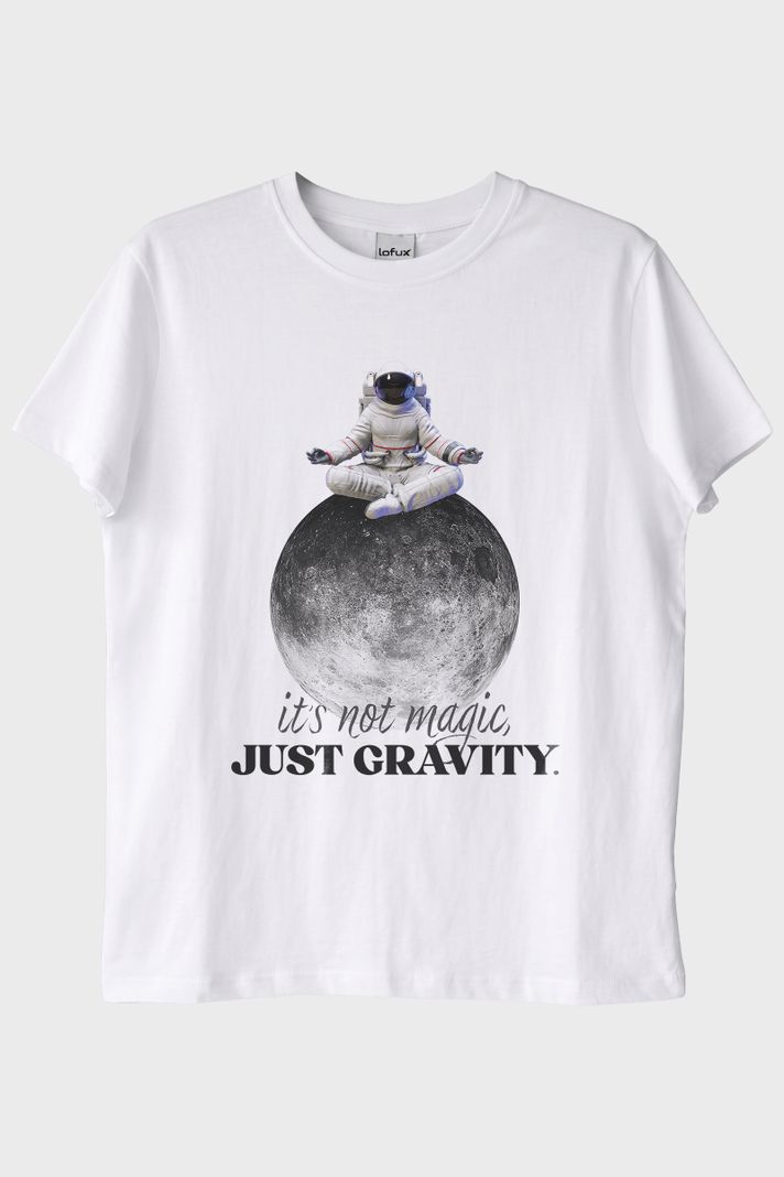 Just Gravity Beyaz Tişört ön görsel