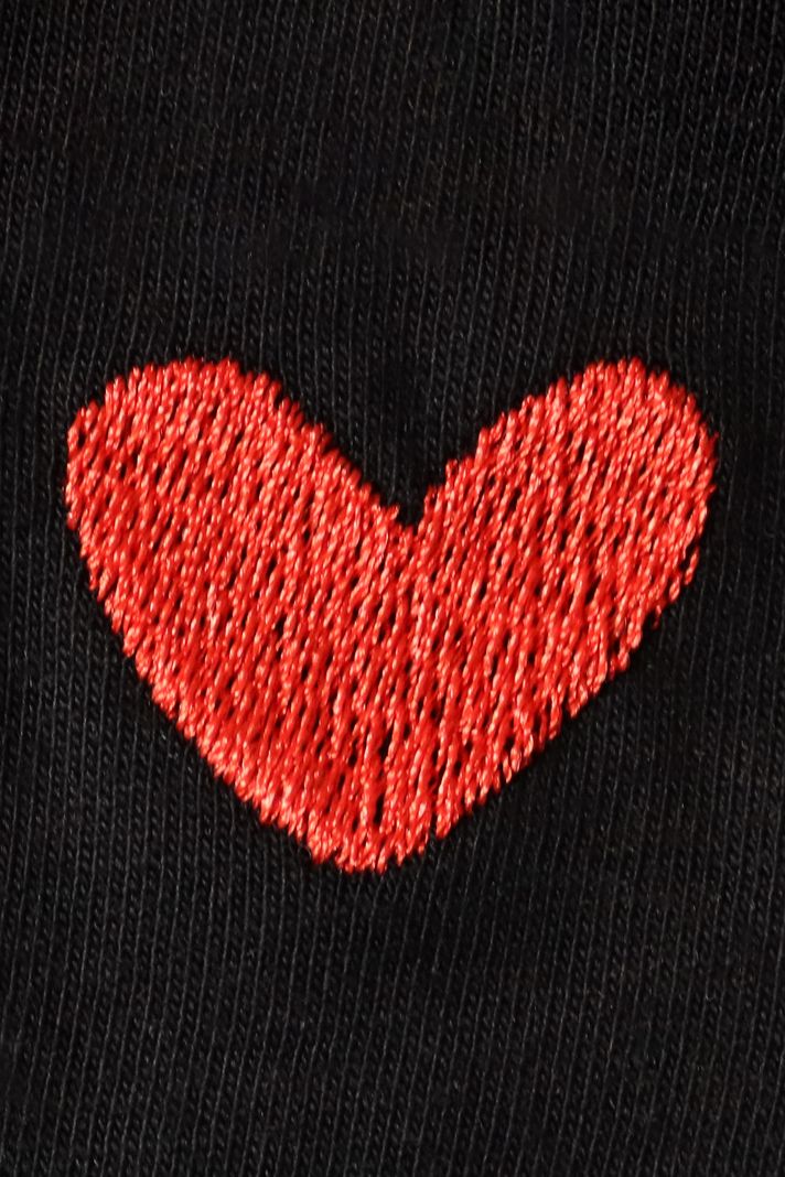 Kalp ve All You Need Is Love Yazılı Siyah T-Shirt - Sevgililer Günü - 4. görsel