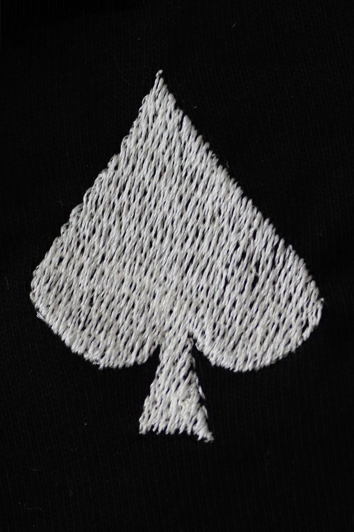Maça Simgeli Siyah Hoodie - 4. görsel