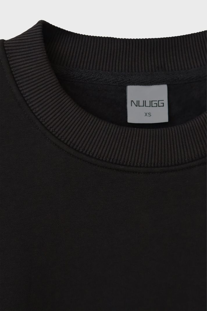 İllüzyon Kristal Küre Siyah Bisiklet Yaka Sweatshirt - 3. görsel