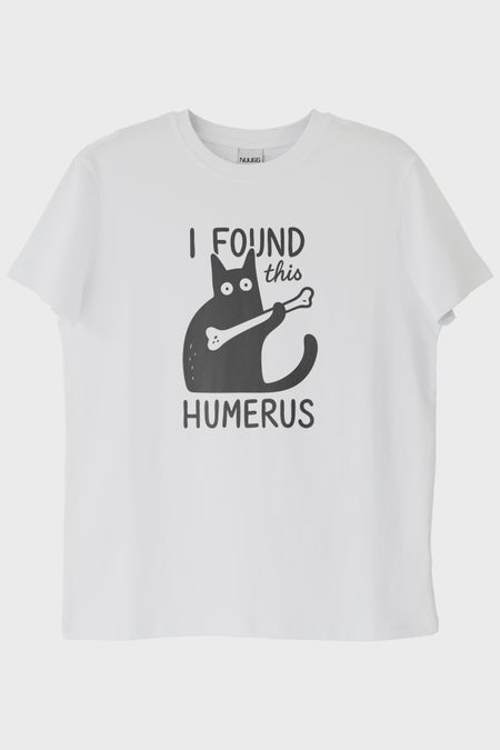 Humerus Mizahi Beyaz Tişört