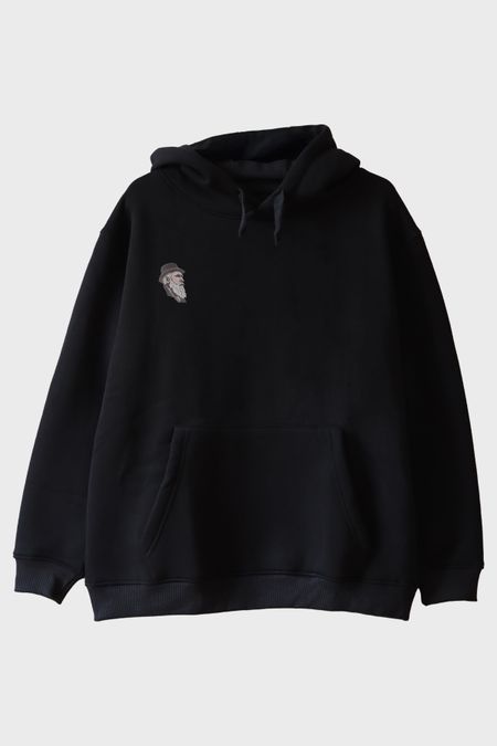 Charles Darwin Desenli Nakış Hoodie