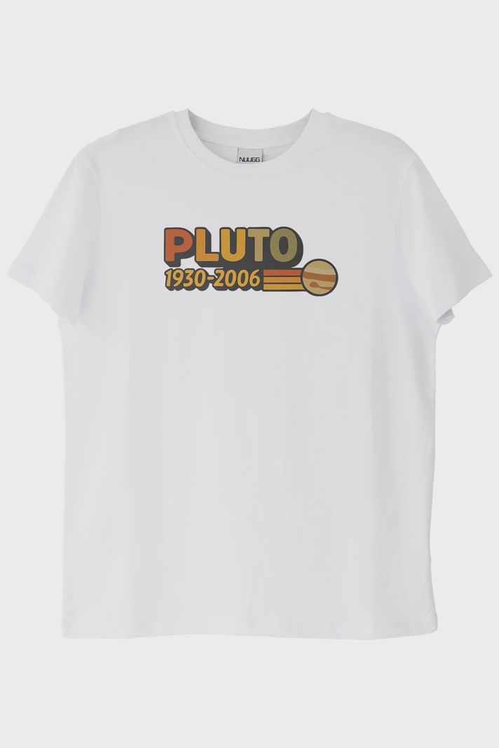 RIP Pluto Beyaz Tişört ön görsel