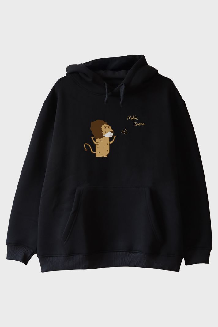 Mutlak Sinema Siyah Hoodie ön görsel