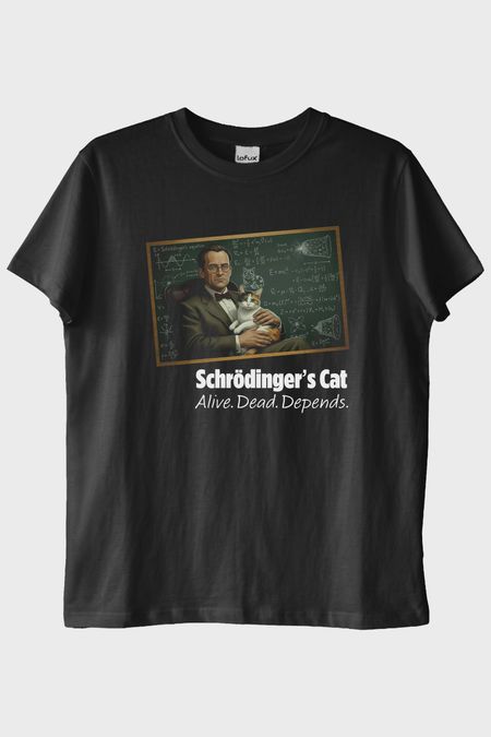 Schrödinger'in Kedisi Siyah Tişört