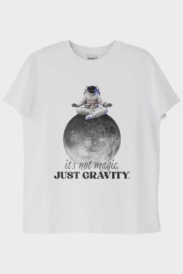 Just Gravity Beyaz Tişört ön görsel