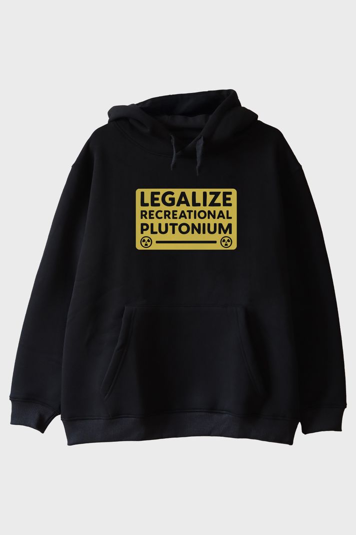 Legalize Plutonium Siyah Hoodie ön görsel