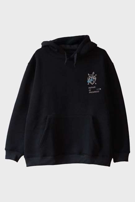 Repair in Progress Siyah Hoodie