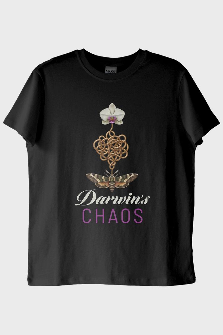 Darwin's Chaos Siyah Tişört ön görsel