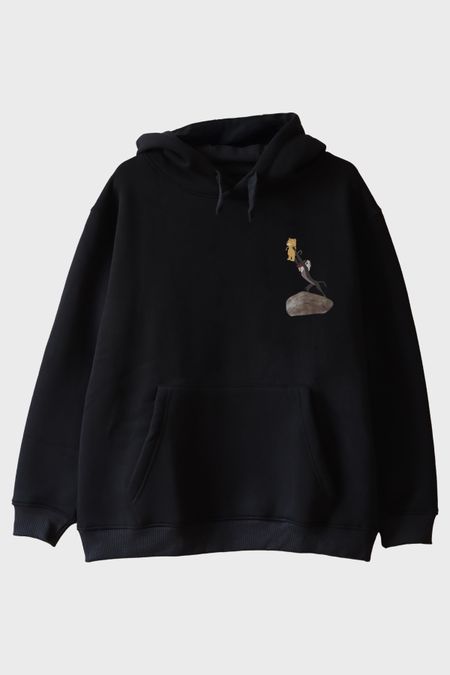 Küçük Kral Siyah Hoodie