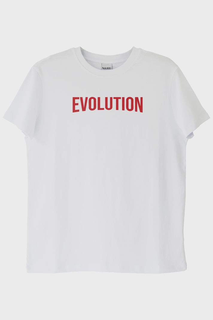 Evolution Beyaz Tişört ön görsel
