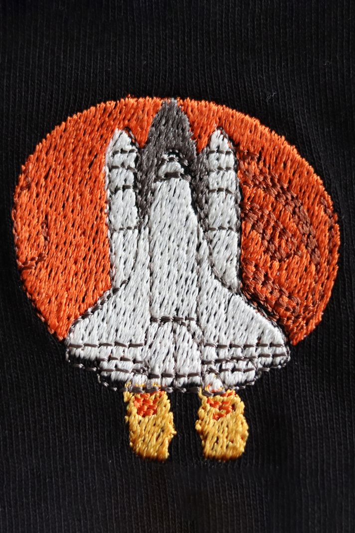 Hedef Mars Nakışlı Siyah T-Shirt - 3. görsel