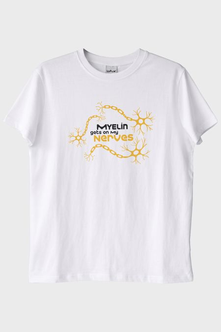 Myelin Sinirlerimi Bozuyor Beyaz Tişört