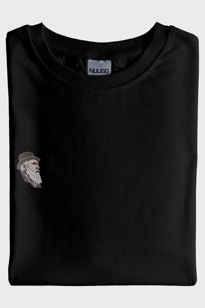 Charles Darwin Desenli Nakış Siyah T-Shirt - Evrim Ağacı Temalı - 4. görsel