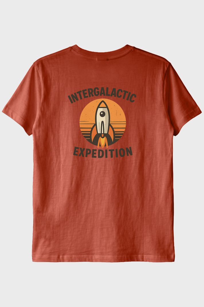 Intergalactic Expedition Kiremit Tişört arka görsel