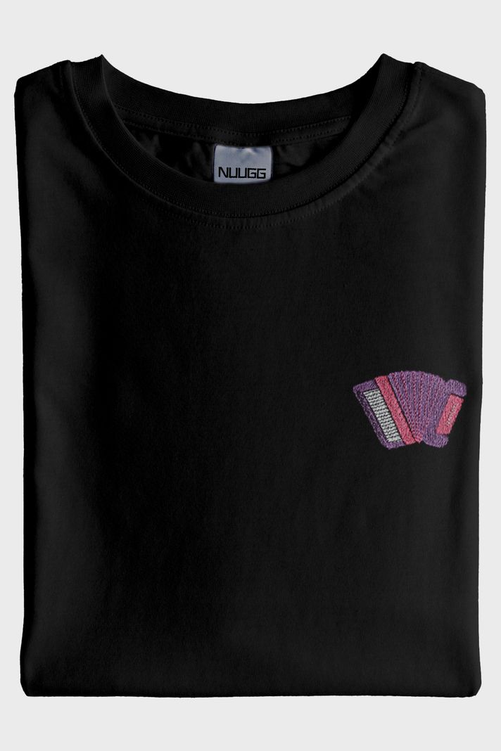 Akordeon Nakışlı Siyah T-Shirt – Müzik Tutkunlarına Özel - 3. görsel