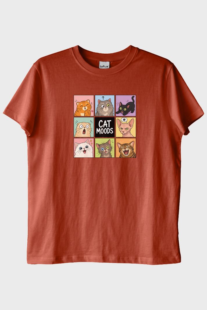Cat Moods Kiremit Tişört ön görsel