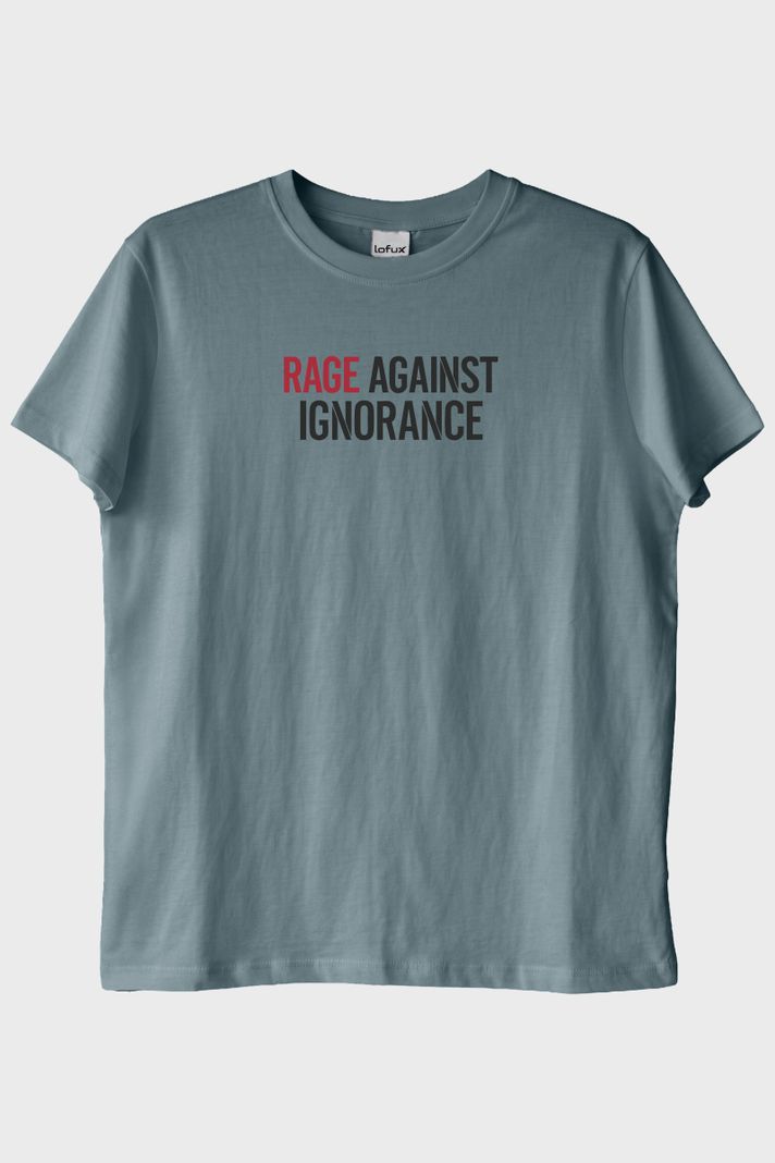 Rage Against Ignorance Mavi Tişört ön görsel