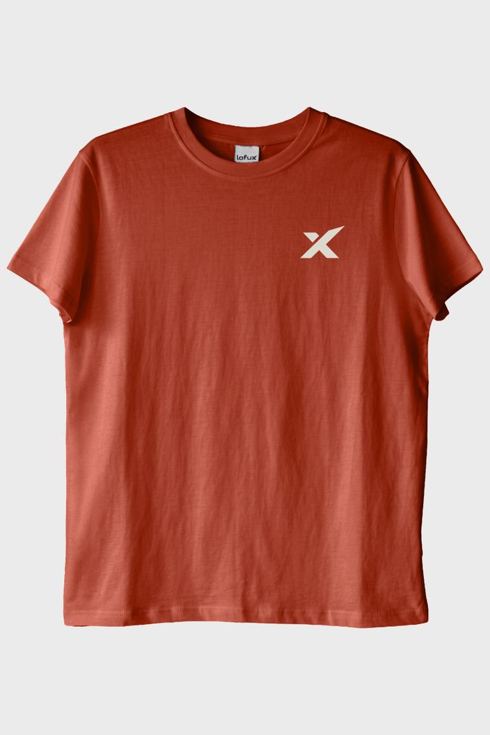 Minimal X Logo Kiremit Tişört ön görsel