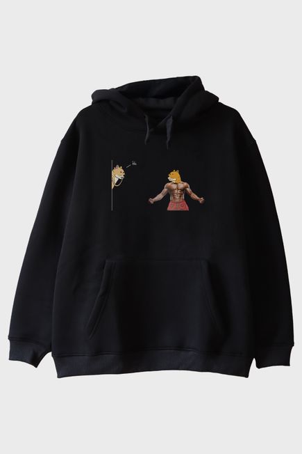 Kedo Tavlamak Siyah Hoodie