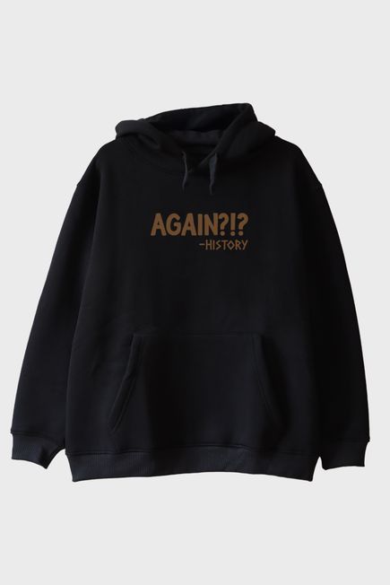 Again History Siyah Hoodie