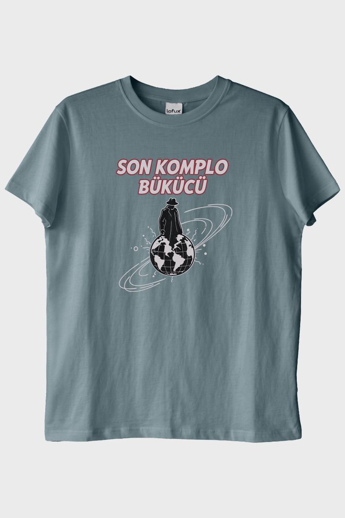 Son Komplo Bükücü Mavi Tişört ön görsel