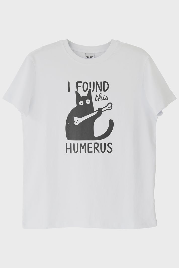 Humerus Mizahi Beyaz Tişört ön görsel
