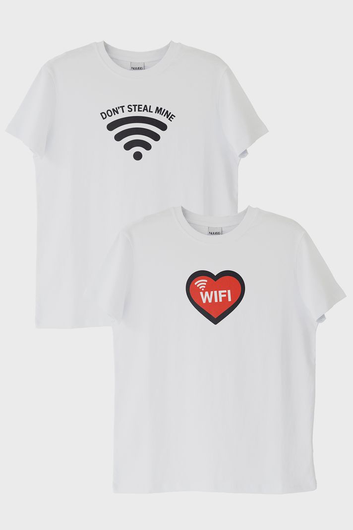 Don’t Steal My Wifi Beyaz Tişört ön görsel