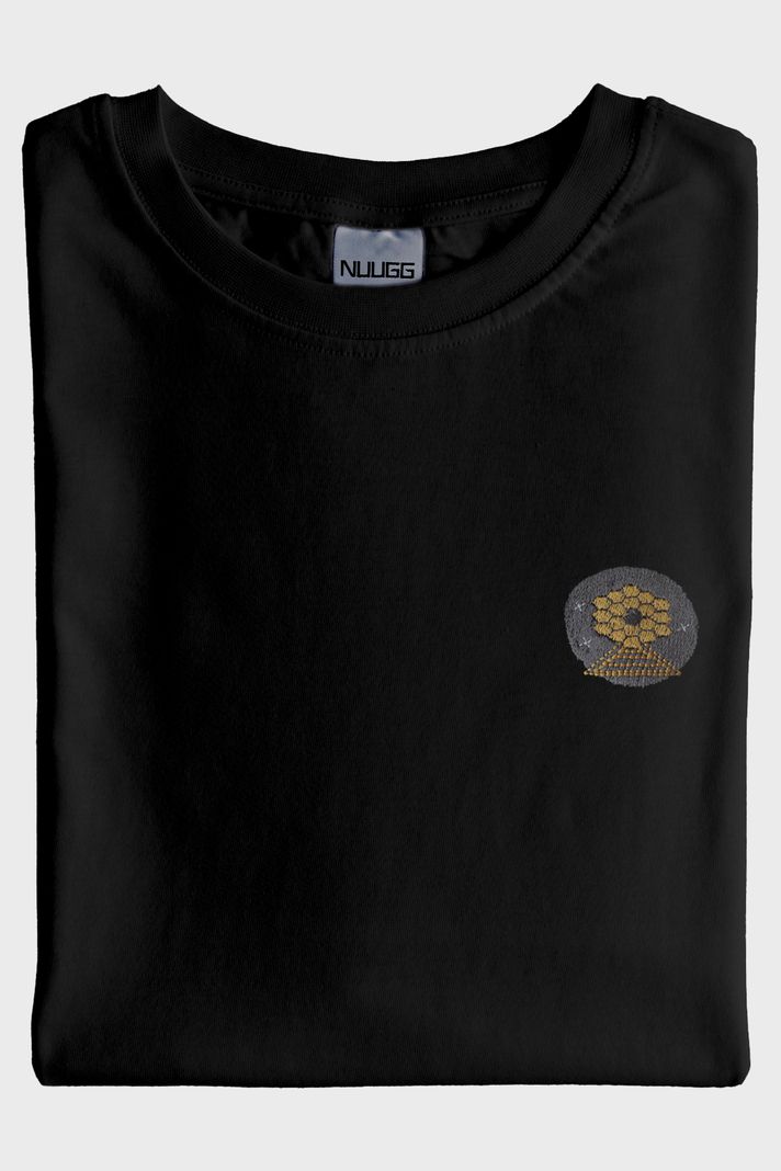 James Webb Teleskobu Nakış Desenli Siyah T-Shirt - 4. görsel
