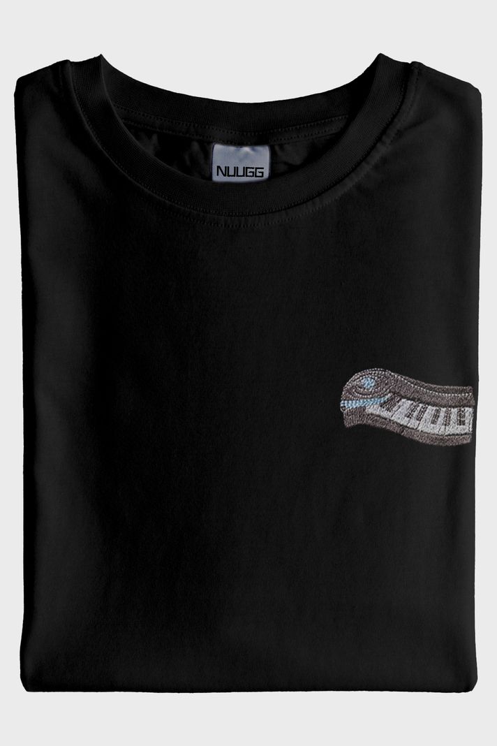 Piyano Tuşları Nakışlı Müzik Siyah T-Shirt - 3. görsel
