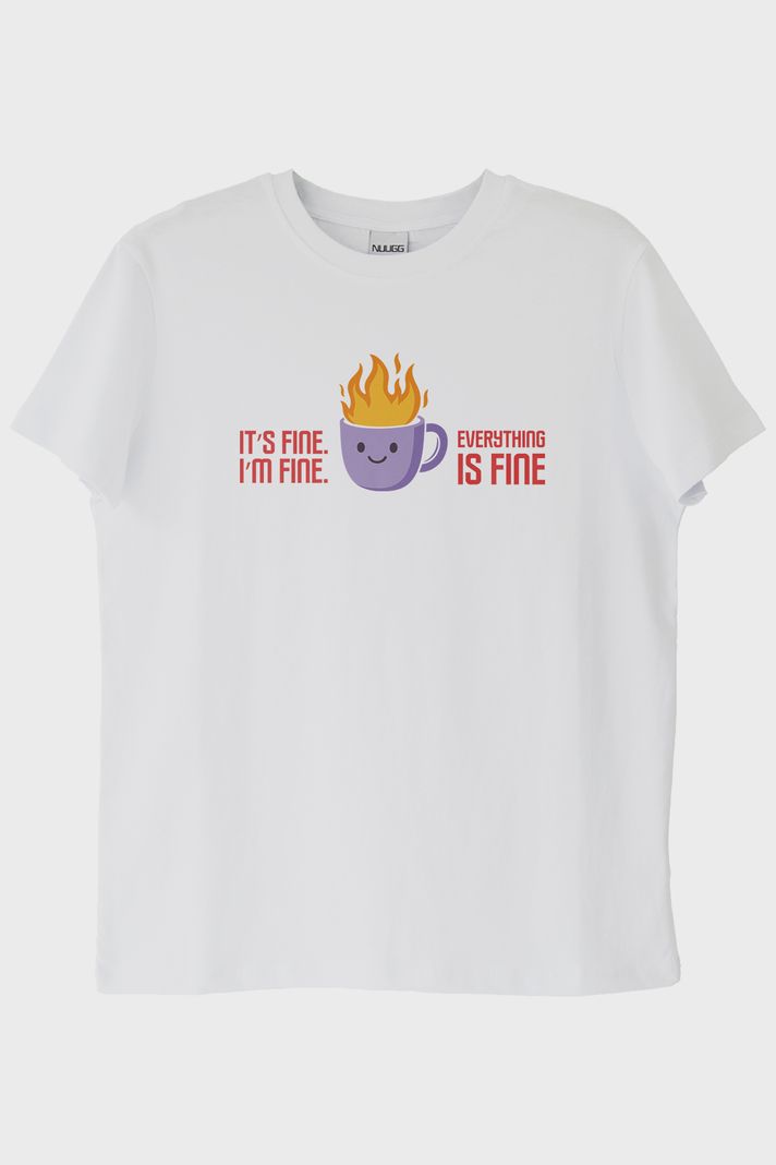 Im Fine Mizahi Beyaz Tişört ön görsel