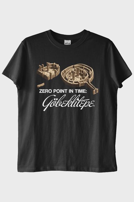 Göbeklitepe Tasarımlı Siyah Tişört