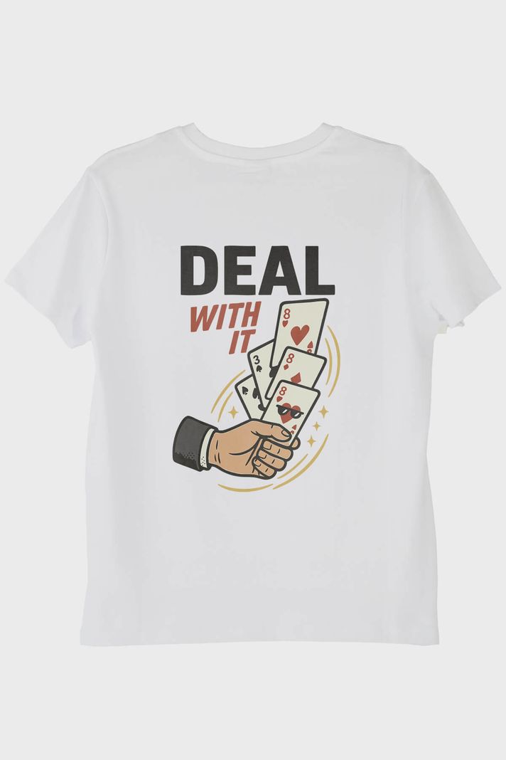 Deal With It Kart Beyaz Tişört - 2. görsel