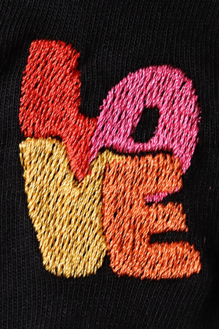 LO-VE Desenli Nakış Hoodie - Sevgililer Günü Tasarımı - 5. görsel