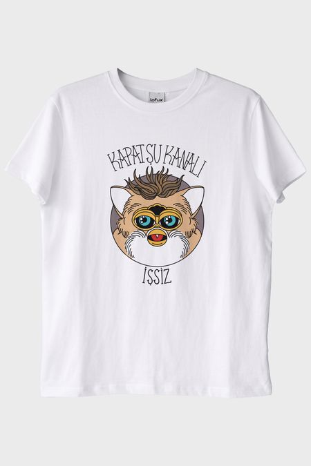 Furby Mizahi Beyaz Tişört