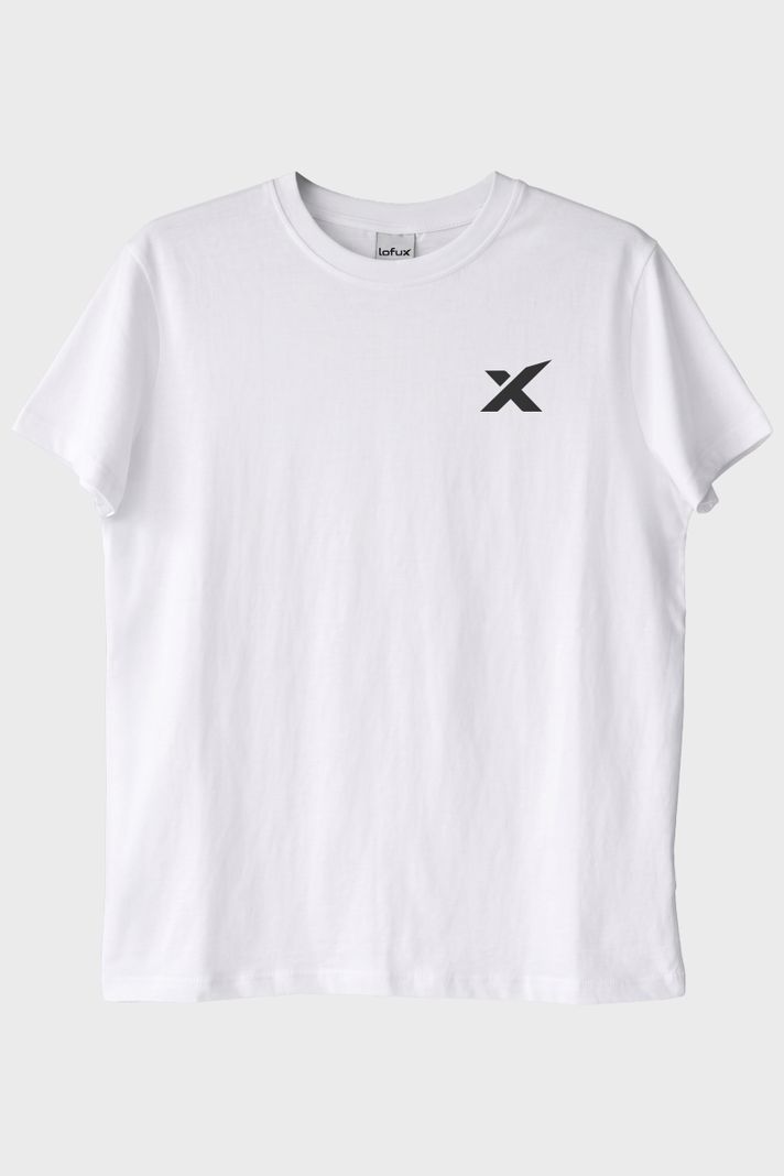 Minimal X Logo Beyaz Tişört ön görsel