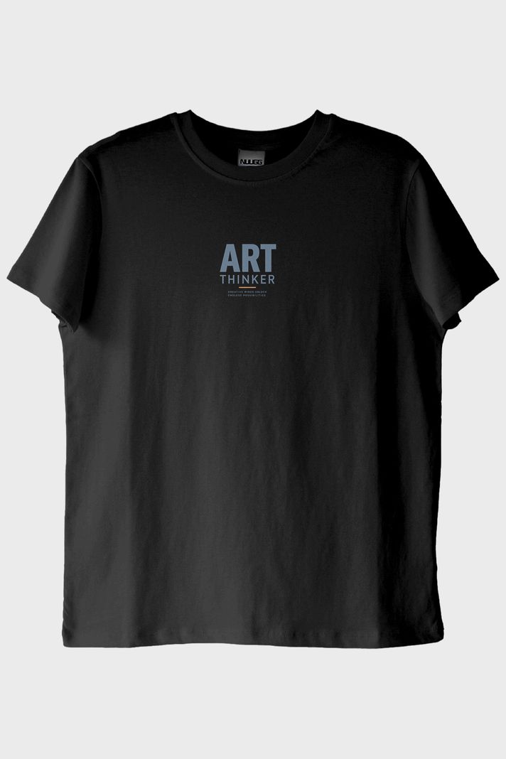 Art Thinker Siyah Tişört ön görsel