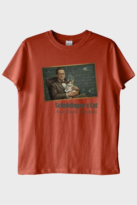 Schrödinger'in Kedisi Kiremit Tişört