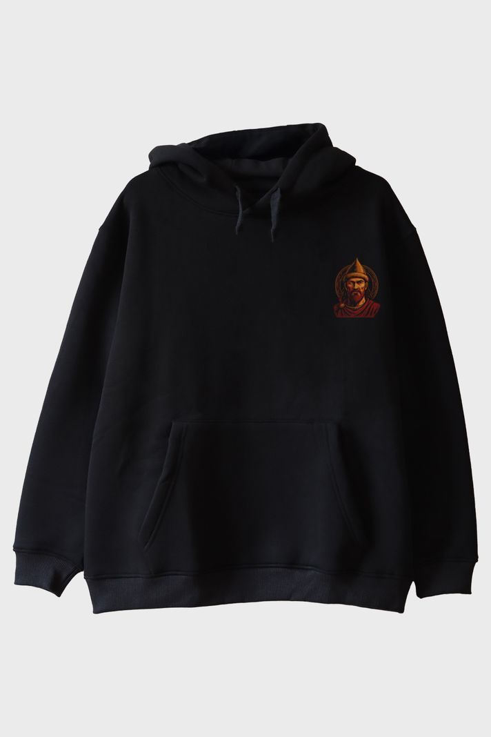 Bozkırın Işığı Siyah Hoodie ön görsel