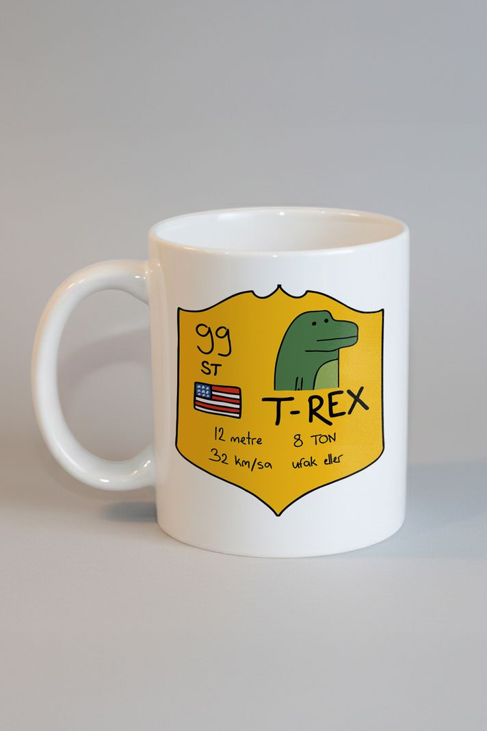 Sevimli T-rex Kupa ön görsel