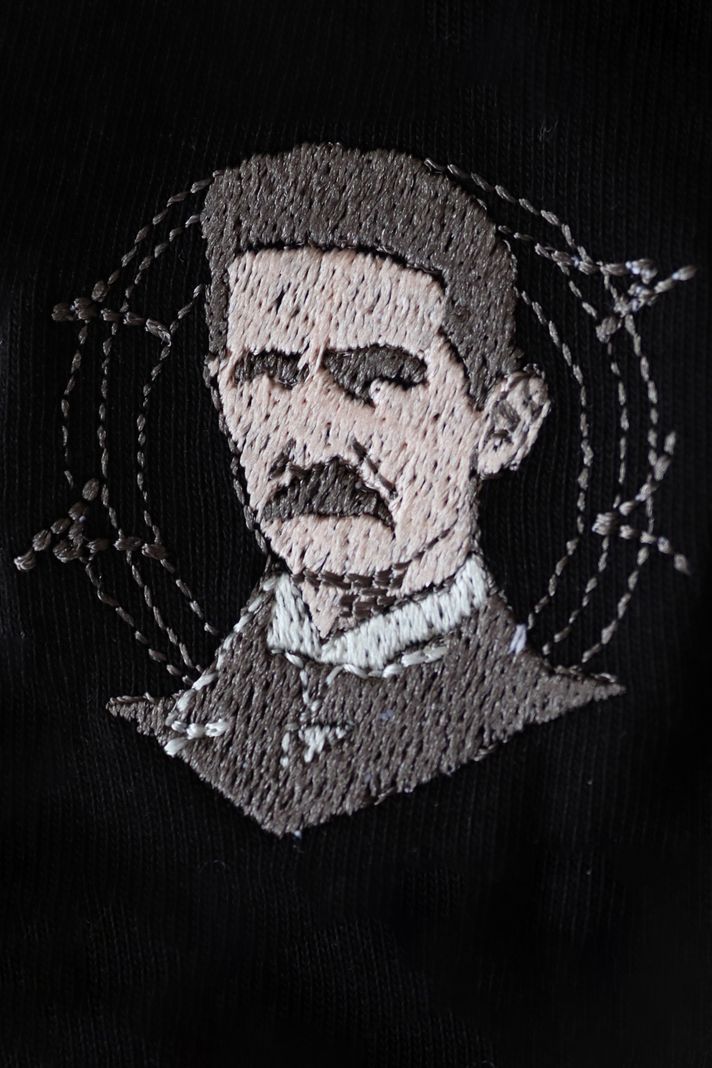 Nikola Tesla Desenli Nakışlı Bisiklet Yaka Sweatshirt - 4. görsel