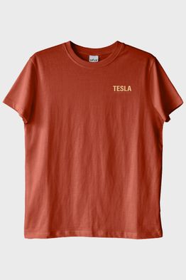 Tesla Slogan Kiremit Tişört