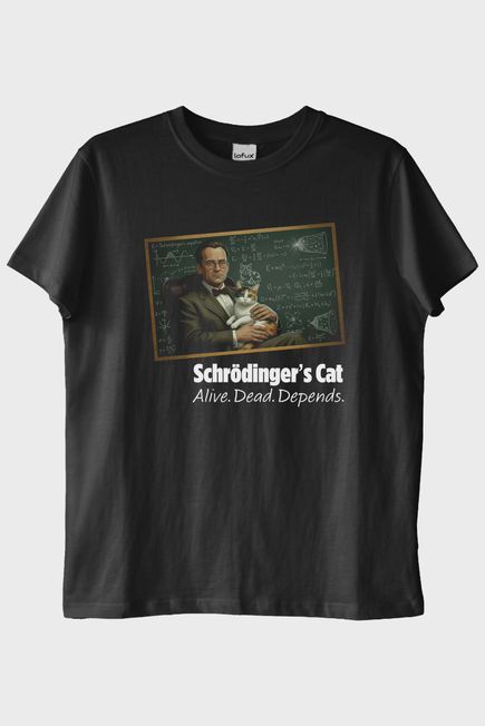 Schrödinger'in Kedisi Siyah Tişört