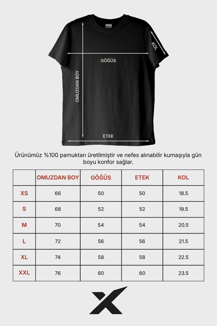 Same Sarcasm Siyah Tişört beden tablosu