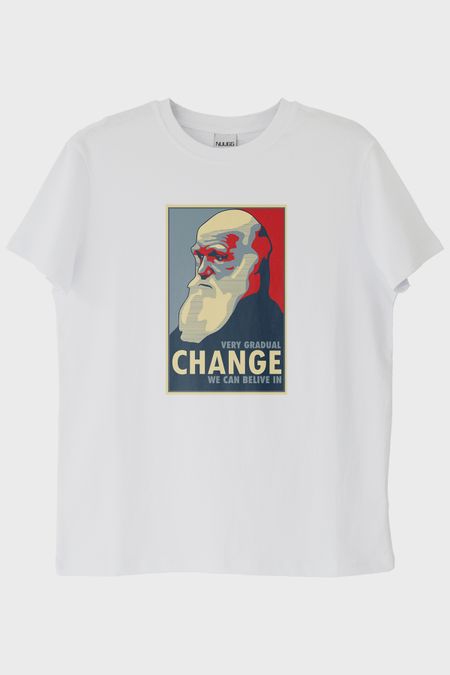VERY GRADUAL CHANGE Baskılı Beyaz Tişört