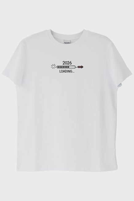 2026 Yükleniyor Beyaz Tişört