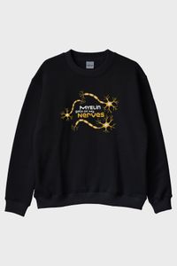 Myelin Sinirlerimi Bozuyor Siyah Bisiklet Yaka Sweatshirt