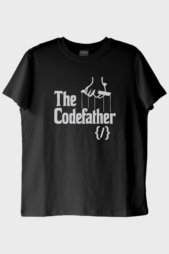 The Codefather Siyah Tişört ön görsel