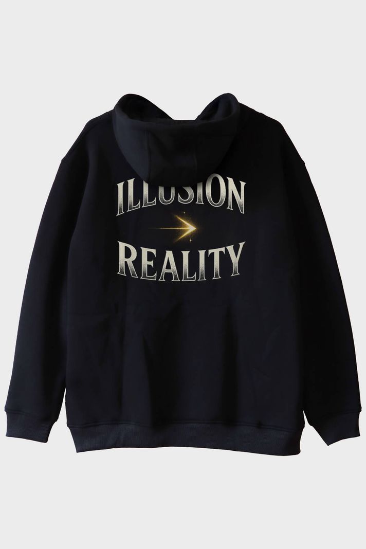 İllüzyon Reality Siyah Hoodie - 2. görsel