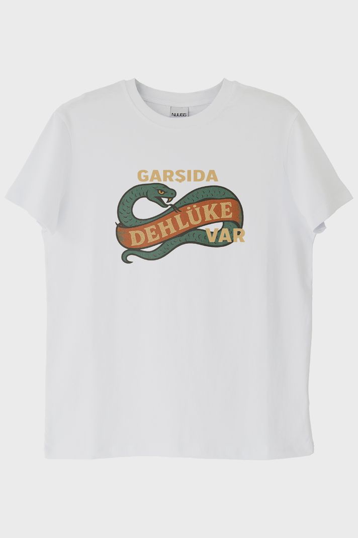 Garşida Dehlüke Beyaz Tişört ön görsel